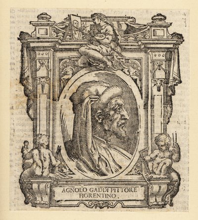 Retrato de Agnolo Gaddi, pintor italiano de Florencia, circa 1350-1396 de Italian School