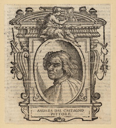 Retrato de Andrea dal Castagno, pintor italiano de Florencia, circa 1419-1457 de Italian School