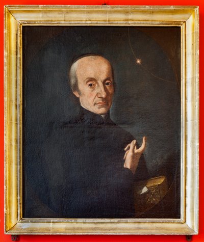 Retrato del astrónomo Giuseppe Piazzi, El Observatorio Astronómico "Giuseppe Piazzi", la Torre Pisana de Italian School