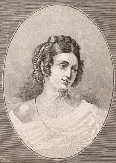 Retrato de Costanza Monti (1792-1840), poeta italiana, grabado por Centenari de L