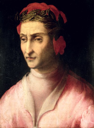 Retrato de Dante Alighieri (1265-1321) de Italian School