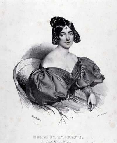 Retrato de Eugenia Tadolini (grabado) de Italian School