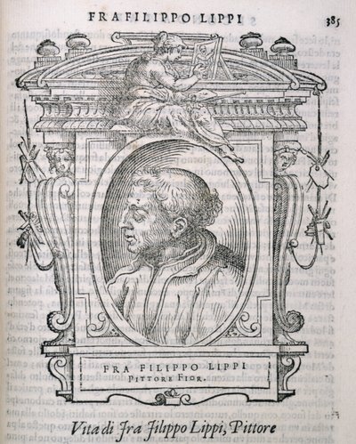 Retrato de Fra Filippo Lippi (c.1406-69) de Las vidas de los artistas de Vasari, publicado por primera vez en 1550 de Italian School