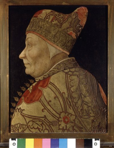 Retrato de Francesco Foscari (1373 - 1457), Dux de Venecia. Pintura sobre madera. sd. Museo Correr de Venecia de Italian School