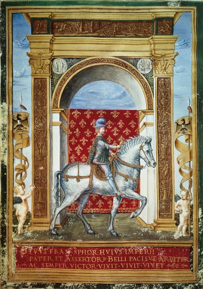 Retrato de Francesco Sforza a caballo de Italian School