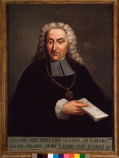 Retrato del compositor italiano Giacomo Perti (1661-1756) de Italian School