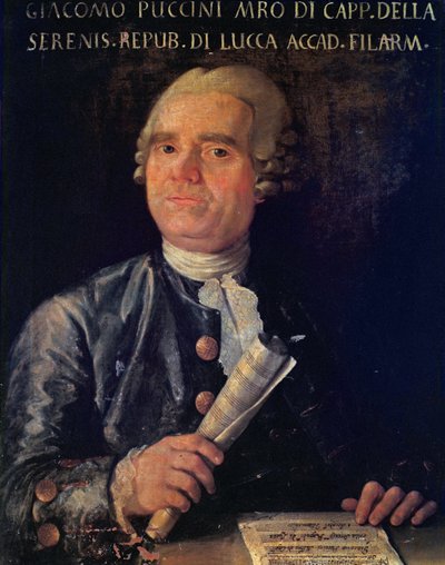 Retrato de Giacomo Puccini (1712-1781) (óleo sobre lienzo) de Italian School