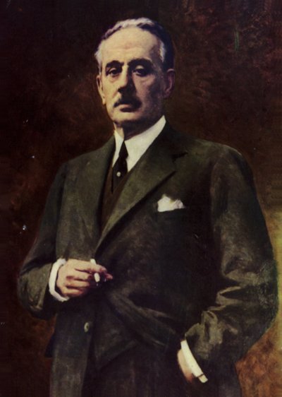 Retrato de Giacomo Puccini (litografía en color) de Italian School