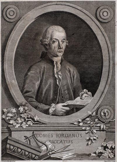 Retrato del físico, matemático y teórico musical Giordano (Jordan) Riccati (1709-1790) de Italian School