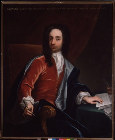 Retrato del compositor barroco italiano Giovanni Battista Bononcini (1670-1747) y violonchelista de Italian School