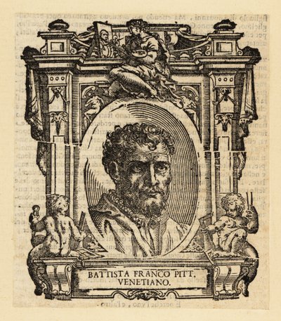 Retrato de Giovanni Battista Franco, pintor manierista y grabador italiano activo en Roma, Urbino y Venecia a mediados del siglo XVI de Italian School
