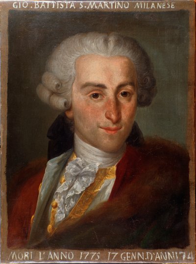 Retrato del compositor italiano Giovanni Battista Sammartini (1700-1775). de Italian School