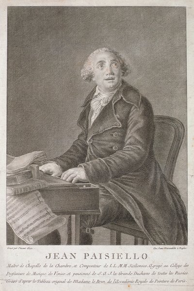 Retrato de Giovanni Paisiello (1782-1840) grabado por Vincent Aloja de Italian School