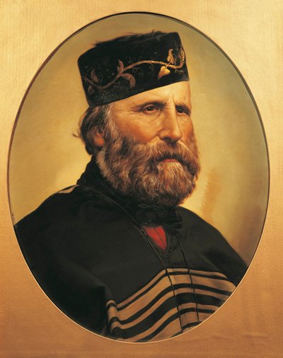Retrato de Giuseppe Garibaldi, c.1897 (óleo sobre cartón) de Italian School