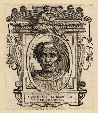 Retrato de Guillaume de Marcillat, pintor francés y artista de vitrales, circa 1470-1529 de Italian School