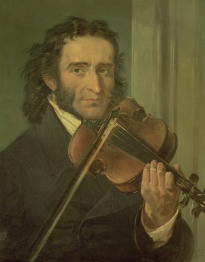 Retrato de Niccolo Paganini (1782-1840) de Italian School