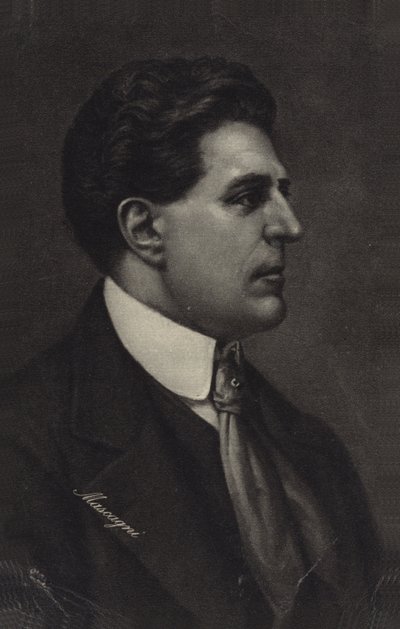 Retrato de Pietro Mascagni de Italian School