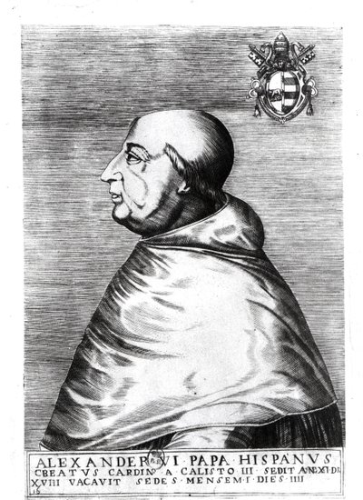 Retrato del Papa Alejandro VI (1492-1503) siglo XVI-XVII de Italian School
