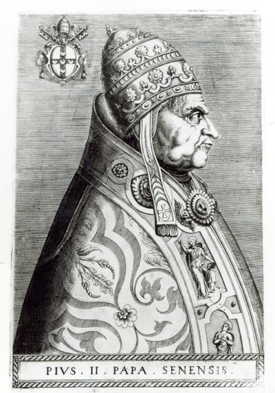Retrato del Papa Pío II de Italian School