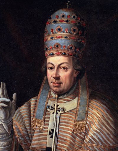 Retrato del Papa Pío VI (detalle) de Italian School