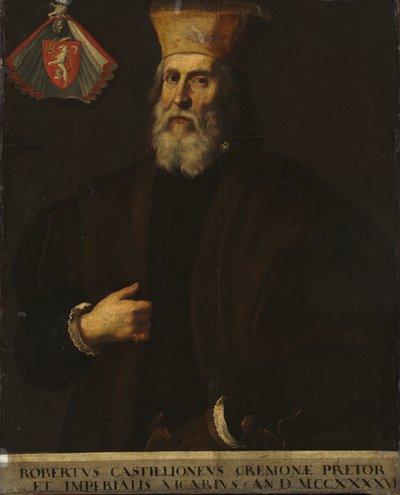 Retrato de Roberto Castiglione, principios del siglo XVII (óleo sobre lienzo) de Italian School