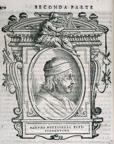 Retrato de Sandro Botticelli (1445-1510) de Las vidas de los artistas de Vasari, publicado por primera vez en 1550 de Italian School