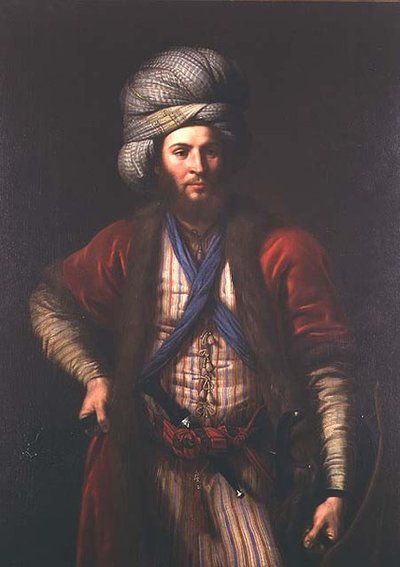 Retrato de un guerrero húngaro, Escuela Florentina, c.1650 de Italian School
