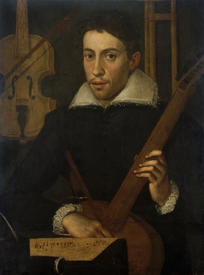 Retrato de un músico de Italian School