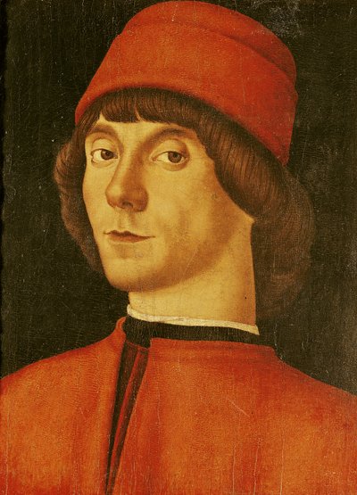 Retrato de un joven (óleo sobre lienzo) de Italian School