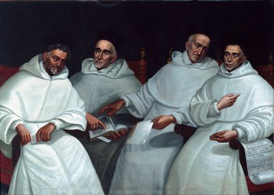 Retrato de los inquisidores Michele Sasso, Tommaso Novaro, Vincenzo Reghezza, Ambrogio Roggeri de Italian School