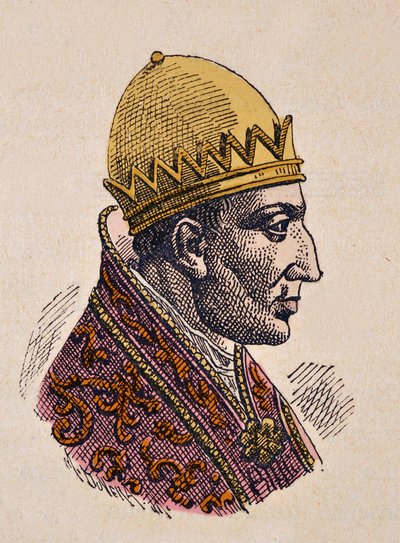Retrato del Antipapa Félix II (355-365) de Italian School