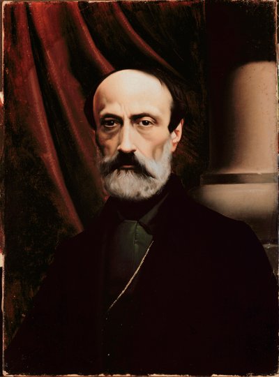 Retrato del político republicano italiano Giuseppe Mazzini (pintura de Italian School