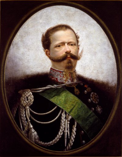 Retrato del Rey de Italia Víctor Manuel II (1820-1870). Pintura anónima. Siglo XIX. Colección privada. de Italian School