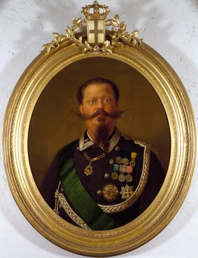 Retrato del Rey de Italia Víctor Manuel II (1820-1870) de Italian School