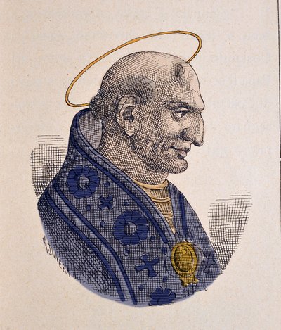 Retrato del Papa Adeodato II (672-676) de Italian School