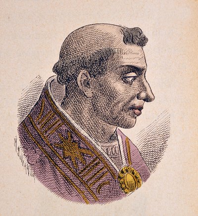 Retrato del Papa Adriano II (867-872) de Italian School