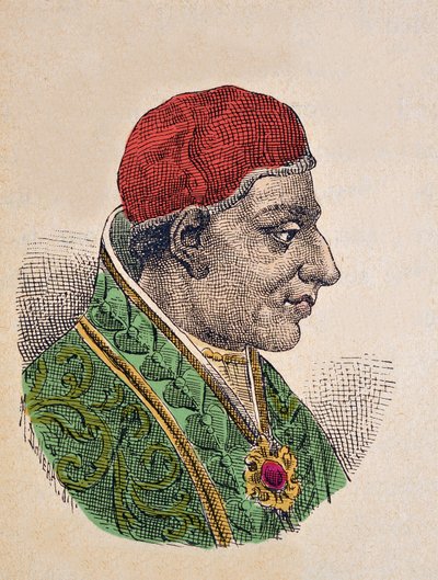 Retrato del Papa Adriano I (772-795) de Italian School