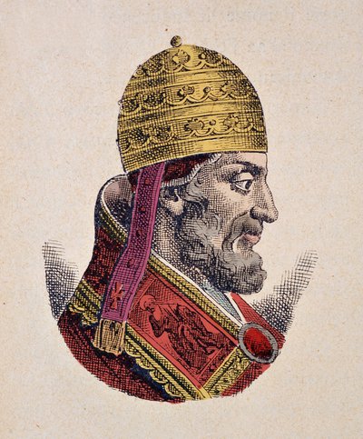 Retrato del Papa Adriano V (1276) de Italian School