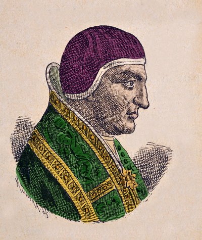 Retrato del Papa Agapito II (946-955) de Italian School