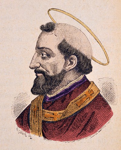 Retrato del Papa Alejandro I (105-115) de Italian School