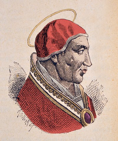 Retrato del Papa Anastasio II (496-498) de Italian School