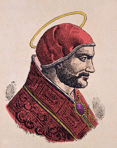 Retrato del Papa Anastasio I (399-401) de Italian School
