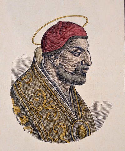 Retrato del Papa Benedicto II (684-685) de Italian School