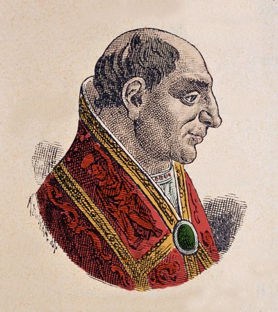 Retrato del Papa Benedicto V (964) de Italian School