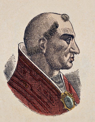 Retrato del Papa Bonifacio II (530-532) de Italian School