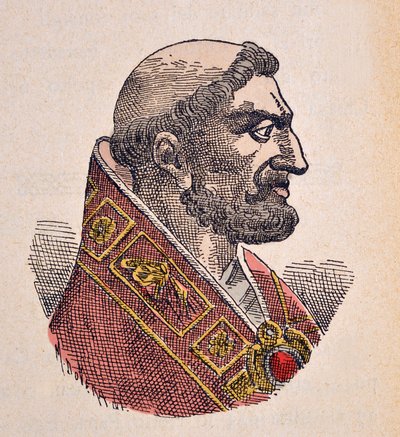 Retrato del Papa Bonifacio V (619-625) de Italian School