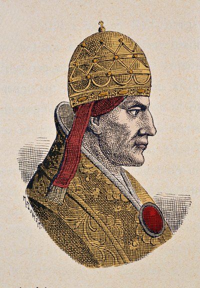 Retrato del Papa Celestino III (1191-1198) de Italian School