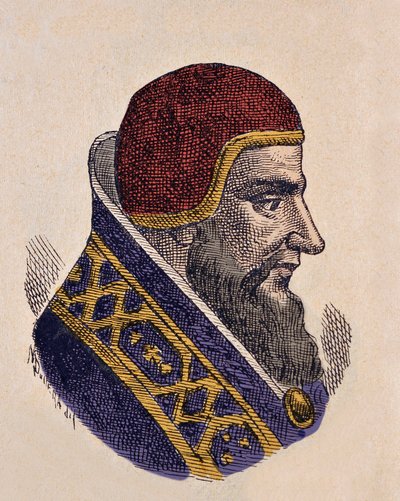Retrato del Papa Dámaso II (1048) de Italian School
