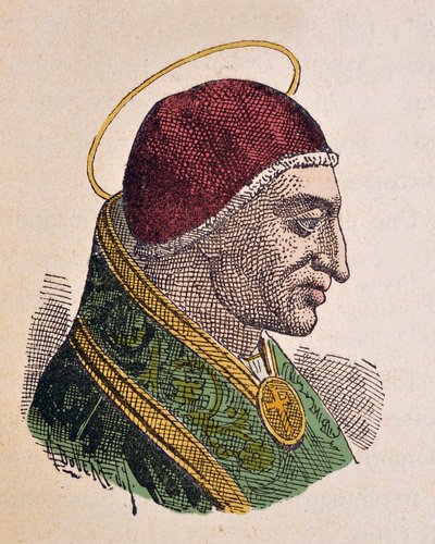 Retrato del Papa Dionisio (259-268) de Italian School