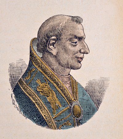 Retrato del Papa Dono (676-678) de Italian School